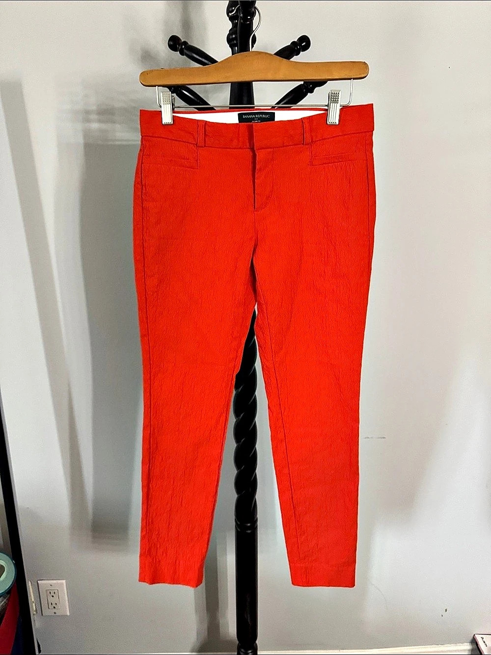 Banana Republic Sloan Fit Ankle Pant Straight Leg Orange Size 0 17.1.T2